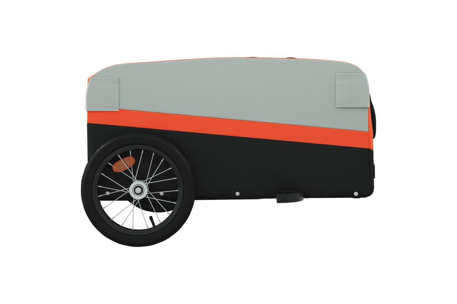 Vidaxl Bike Trailer Black And Orange 45 Kg Iron-7
