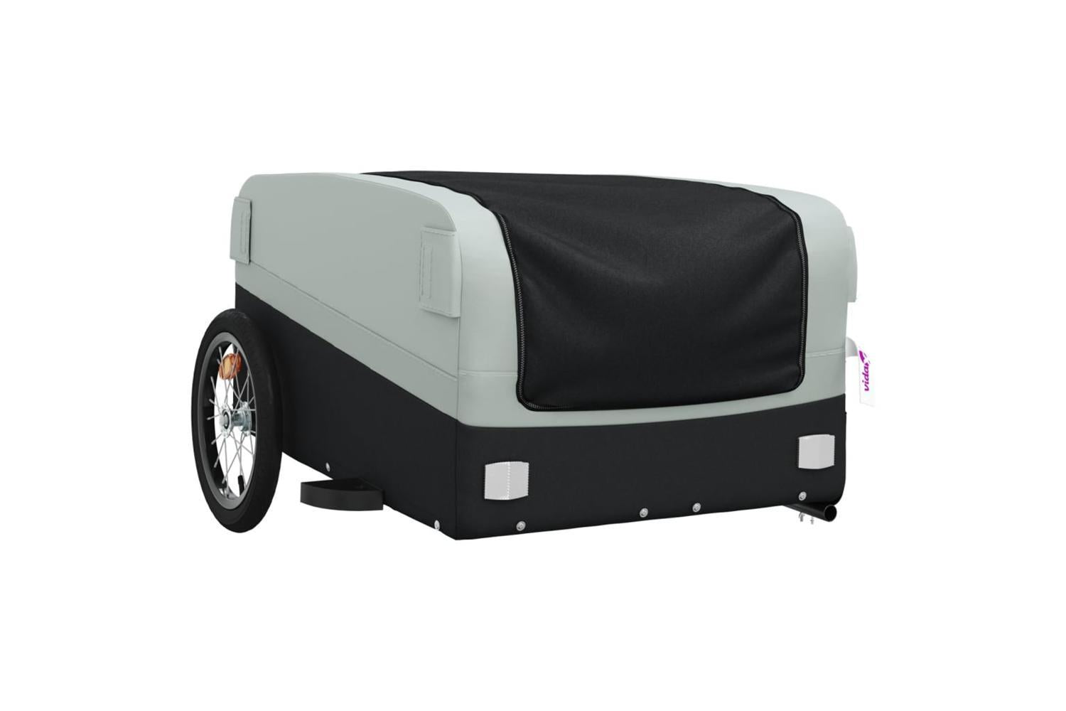 Vidaxl Bike Trailer Black And Grey 45 Kg Iron-4