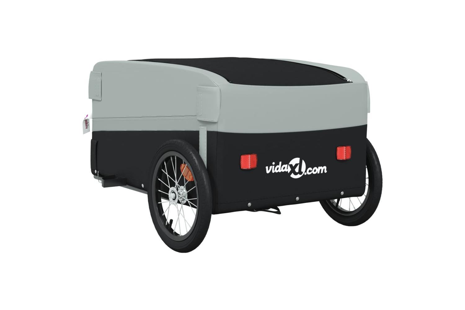 Vidaxl Bike Trailer Black And Grey 45 Kg Iron-8