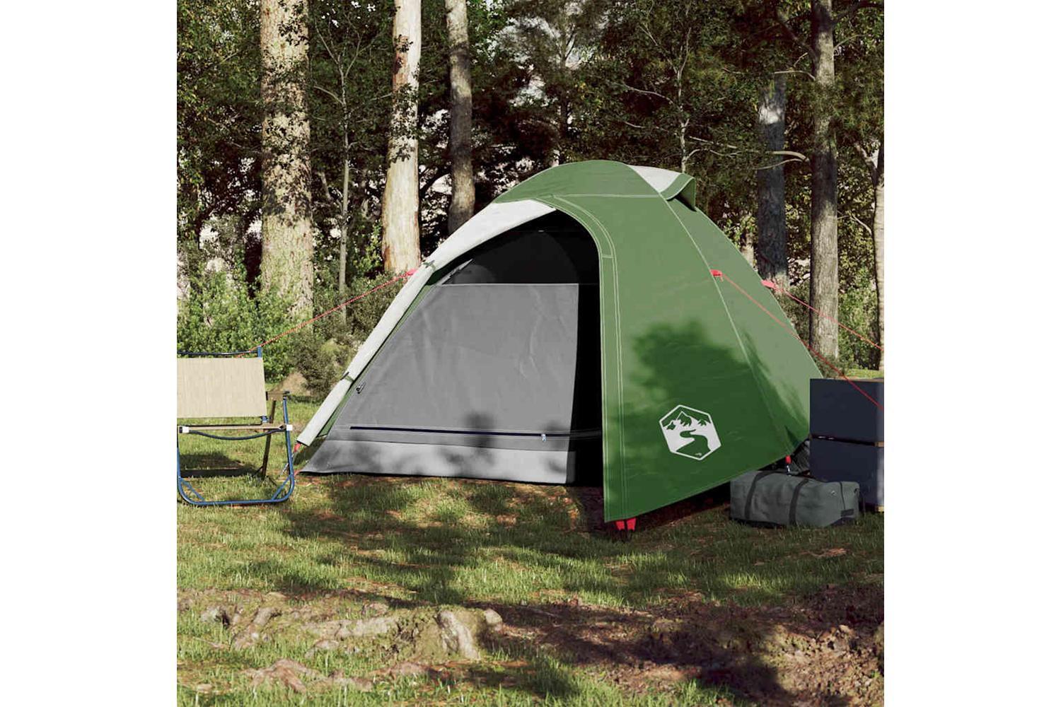 Vidaxl Camping Tent Dome 3-person Green Waterproof-3