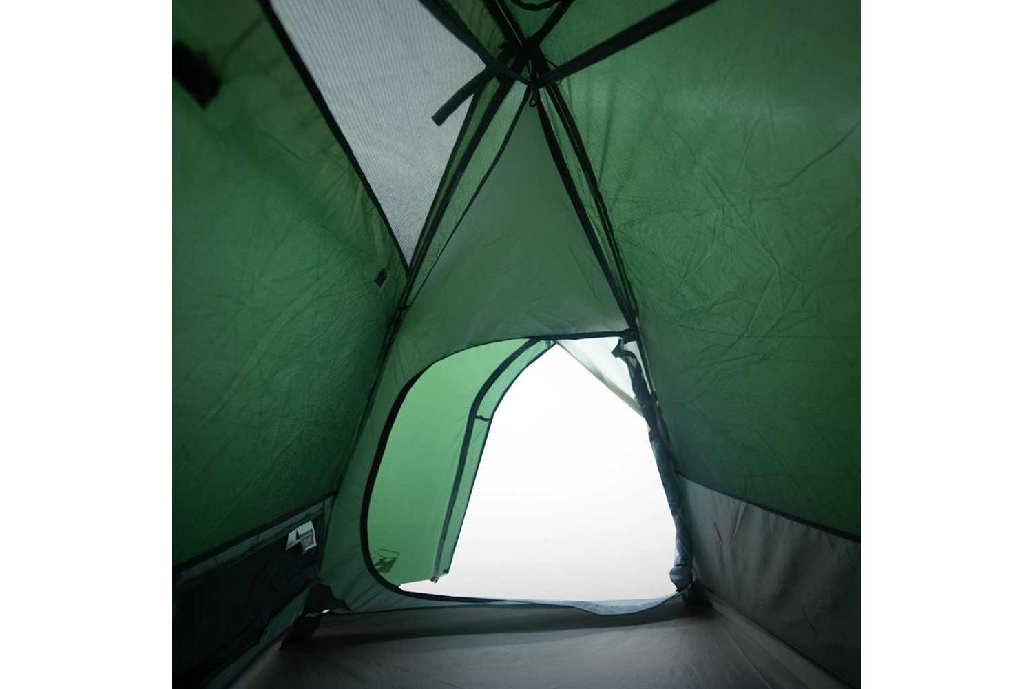 Vidaxl Camping Tent Dome 3-person Green Waterproof-10