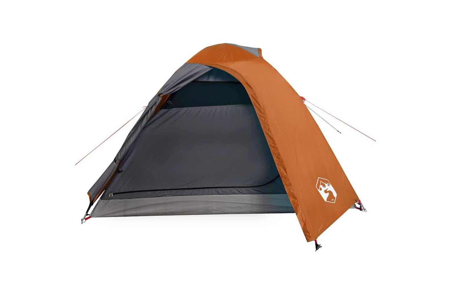 Vidaxl Camping Tent Dome 3-person Orange Waterproof-5