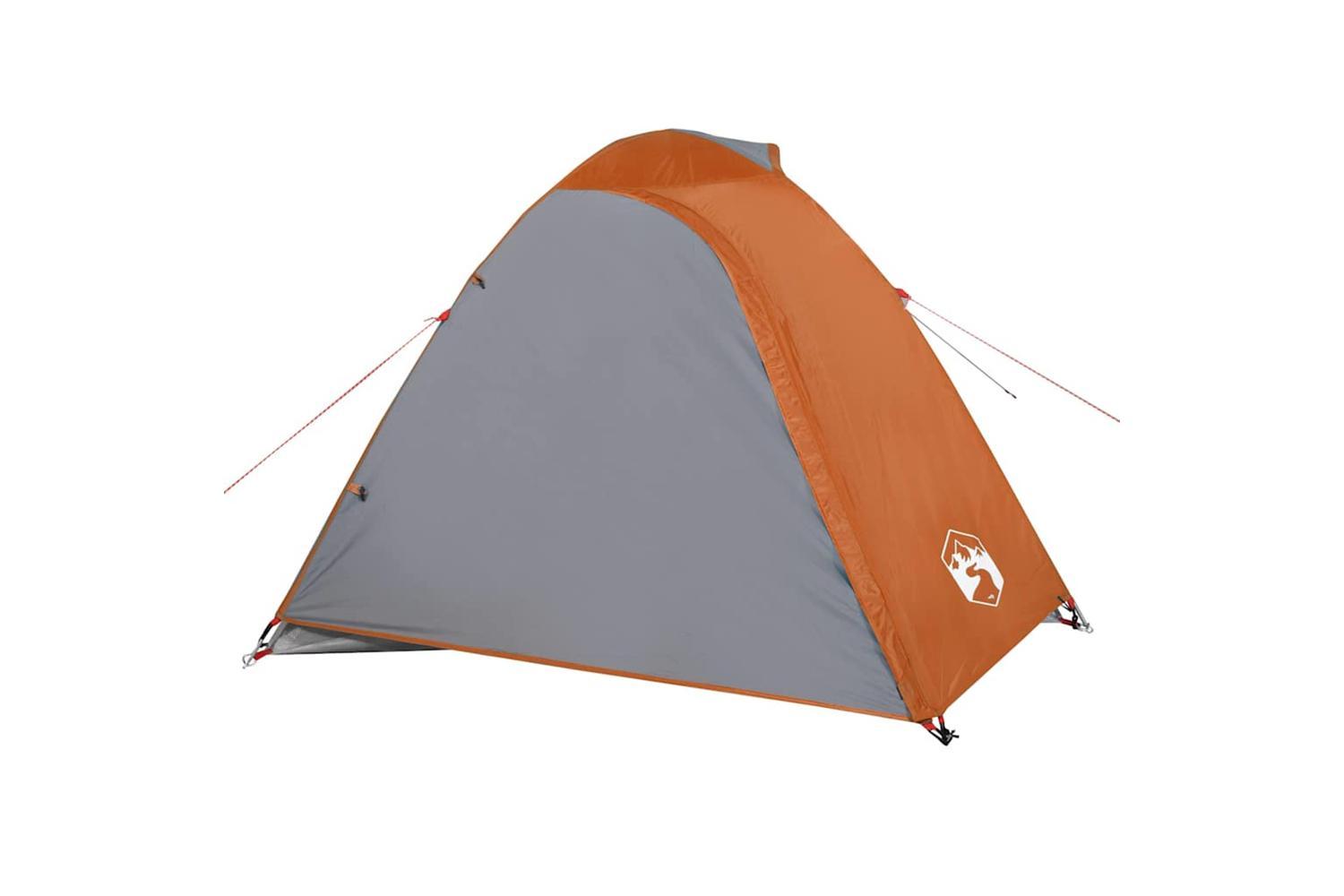 Vidaxl Camping Tent Dome 3-person Orange Waterproof-6