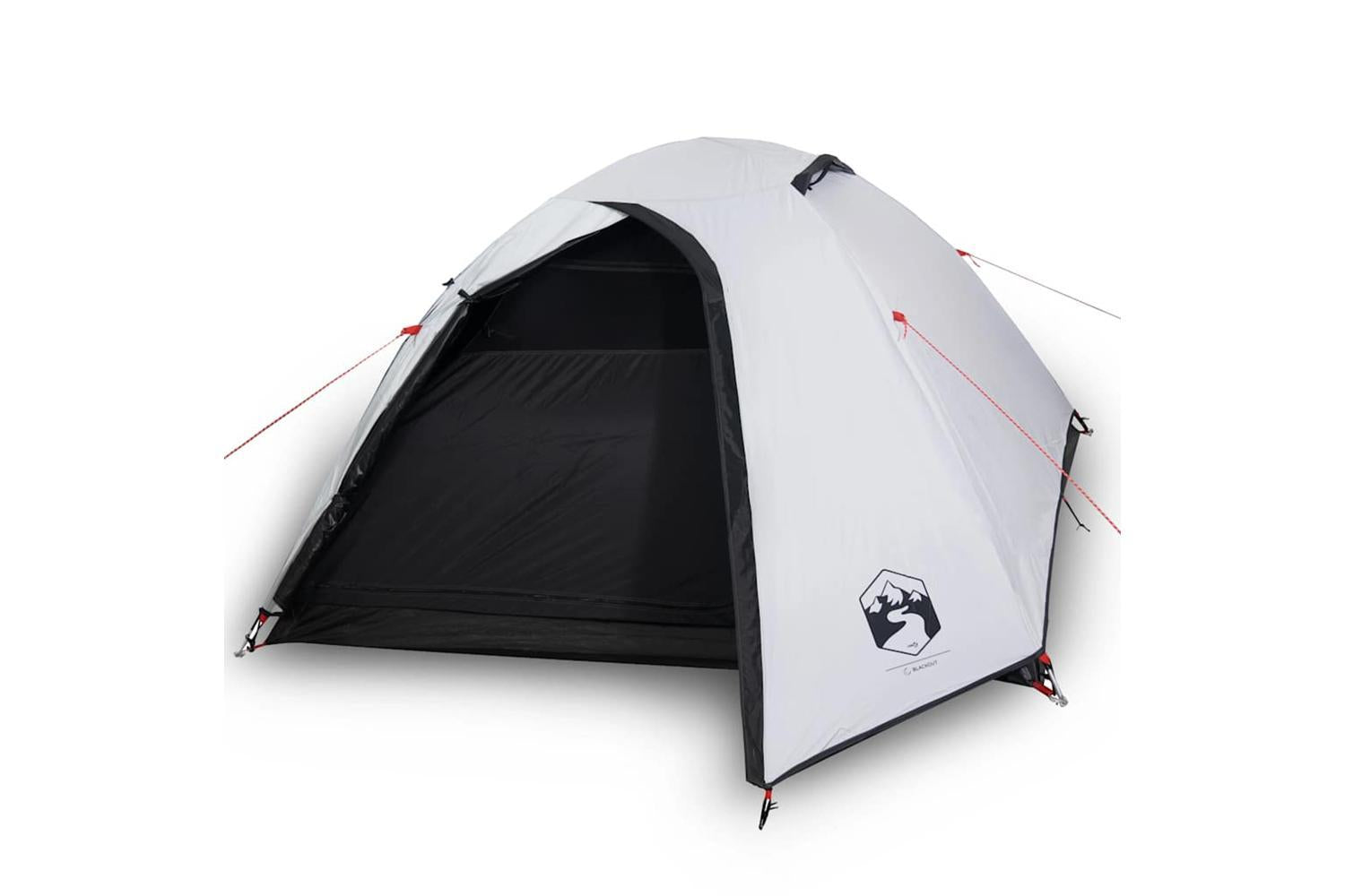 Vidaxl Camping Tent Dome 4-person White Blackout Fabric Waterproof-2