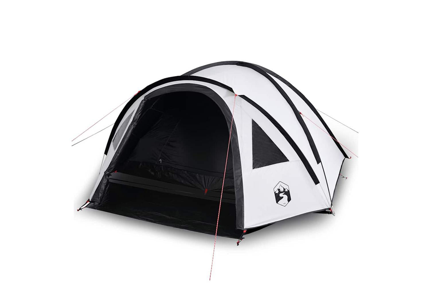 Vidaxl Camping Tent Dome 4-person White Blackout Fabric Waterproof-2