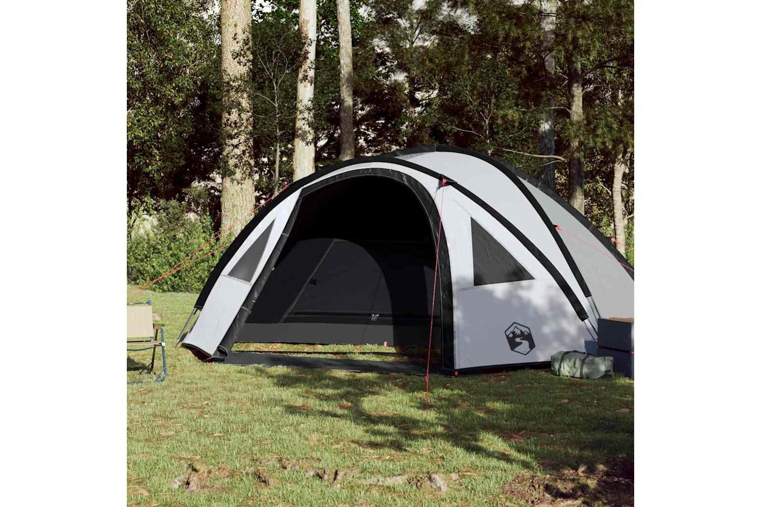 Vidaxl Camping Tent Dome 4-person White Blackout Fabric Waterproof-3