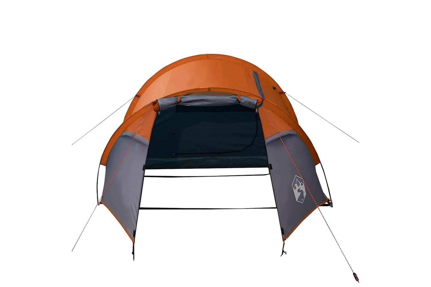 Vidaxl Camping Tent Tunnel 3-person Orange Waterproof-6