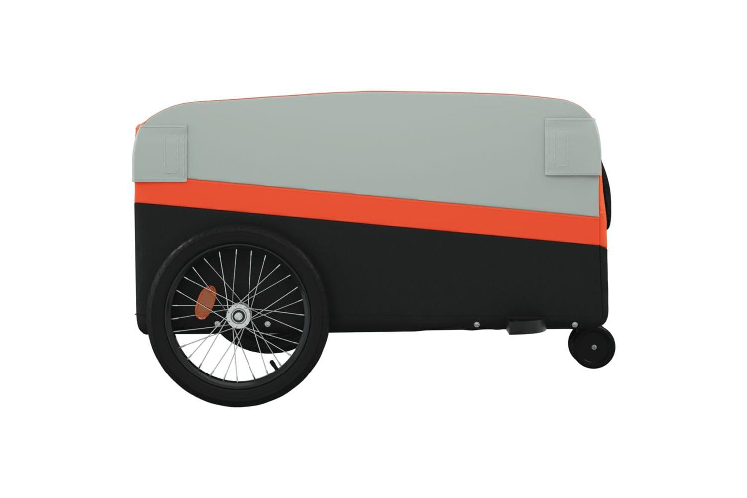Vidaxl Bike Trailer Black And Orange 45 Kg Iron-7