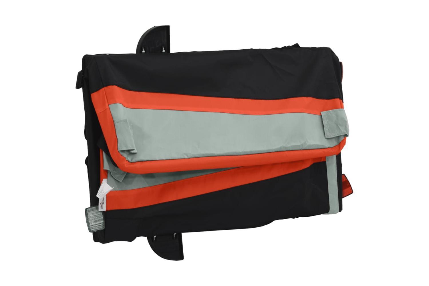 Vidaxl Bike Trailer Black And Orange 45 Kg Iron-9