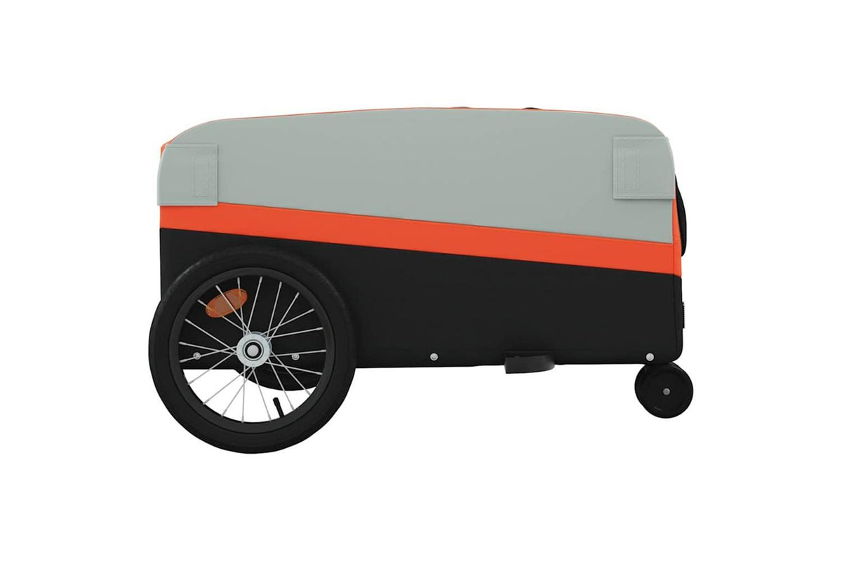 Vidaxl Bike Trailer Black And Orange 45 Kg Iron-7
