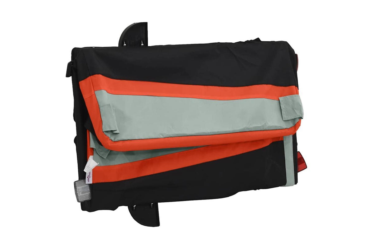 Vidaxl Bike Trailer Black And Orange 45 Kg Iron-9