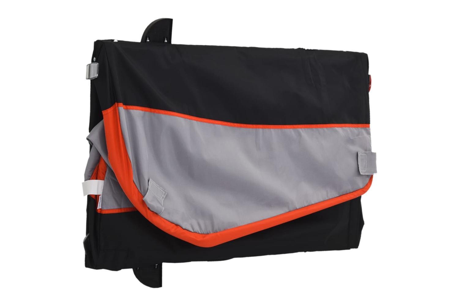 Vidaxl Bike Trailer Black And Orange 45 Kg Iron-9