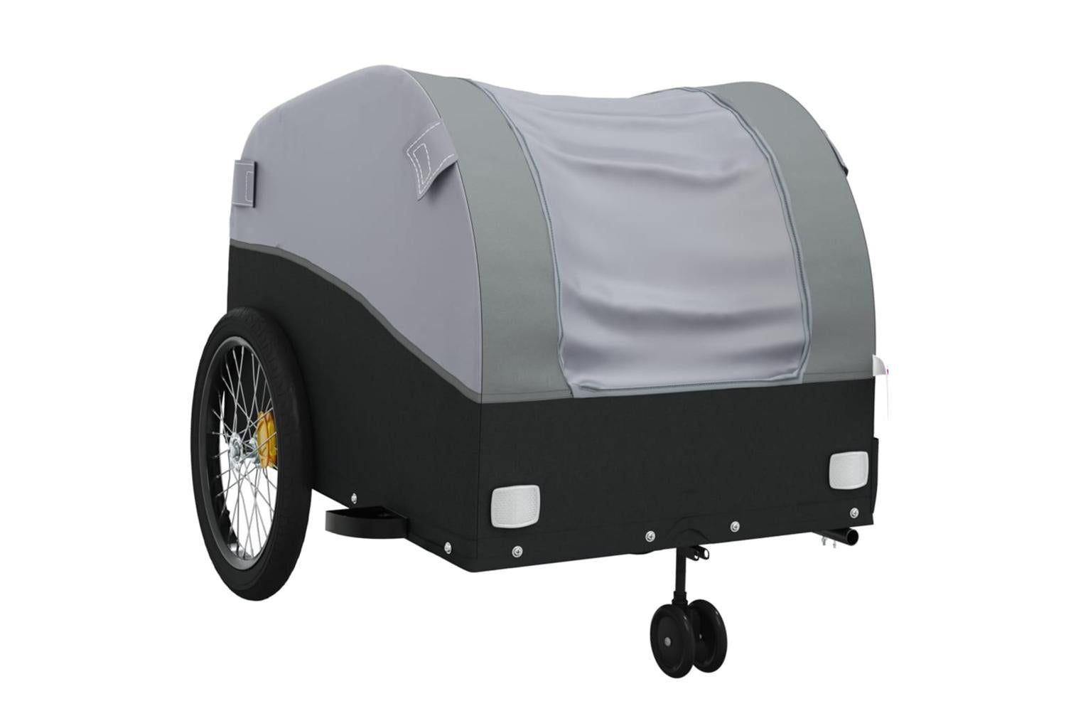 Vidaxl Bike Trailer Black And Grey 45 Kg Iron-4