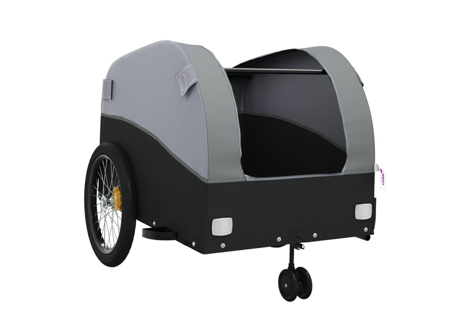 Vidaxl Bike Trailer Black And Grey 45 Kg Iron-5
