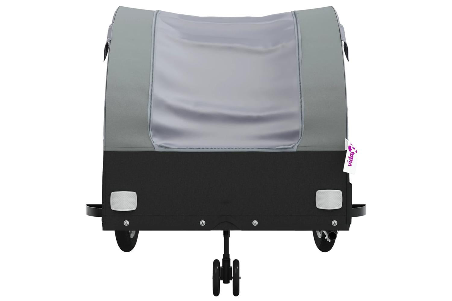 Vidaxl Bike Trailer Black And Grey 45 Kg Iron-6