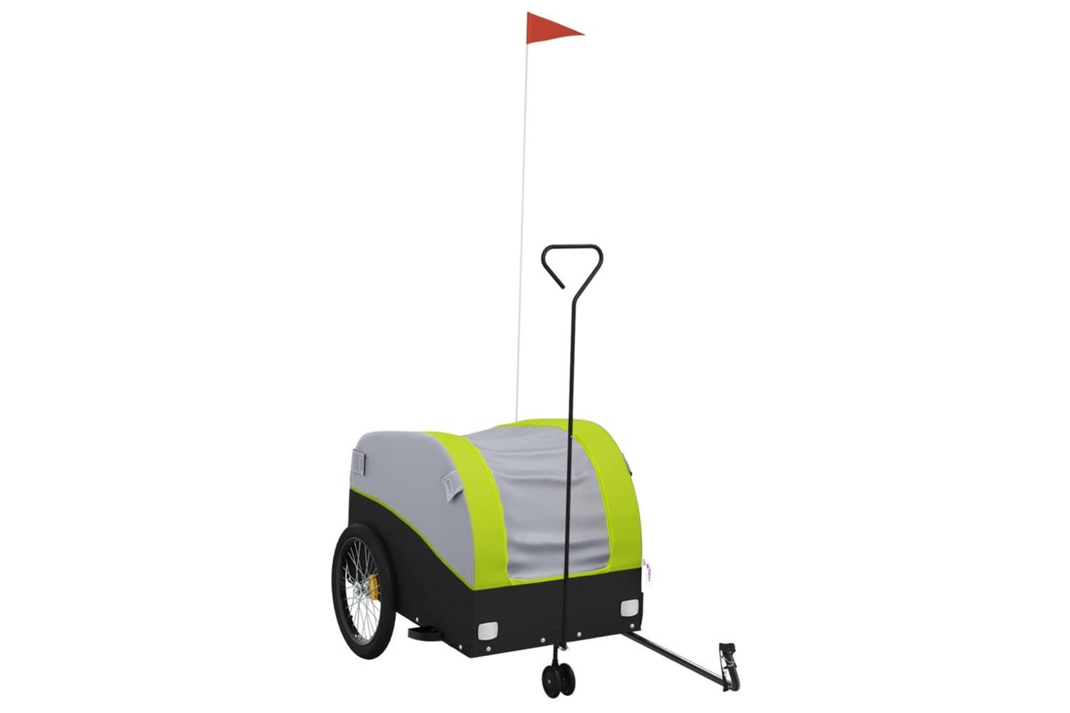 Vidaxl Bike Trailer Black And Green 45 Kg Iron-2
