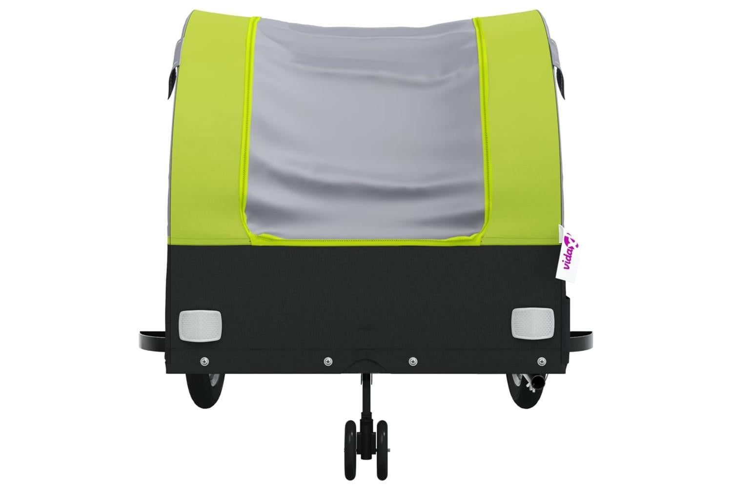 Vidaxl Bike Trailer Black And Green 45 Kg Iron-6