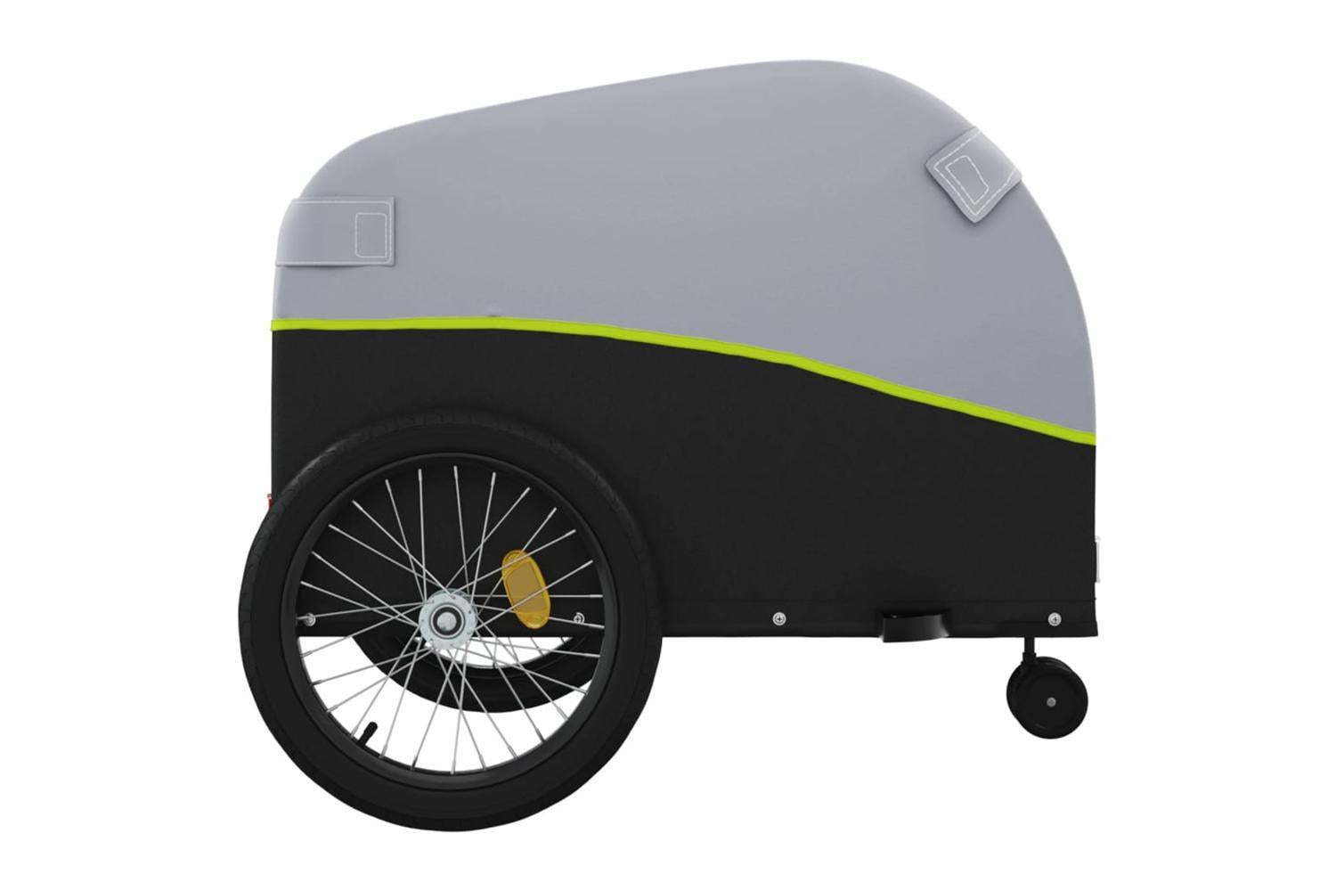 Vidaxl Bike Trailer Black And Green 45 Kg Iron-7