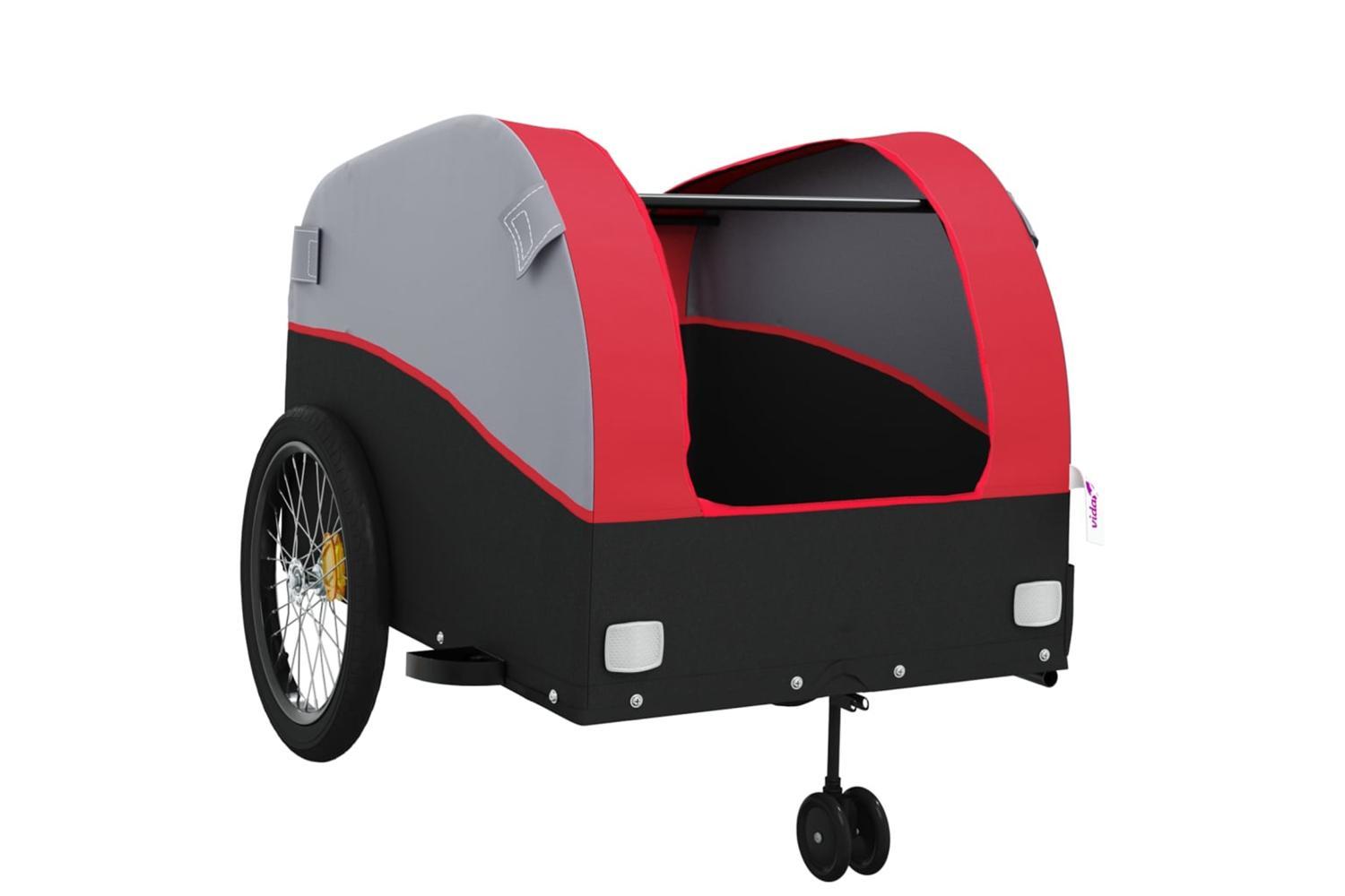 Vidaxl Bike Trailer Black And Red 45 Kg Iron-5