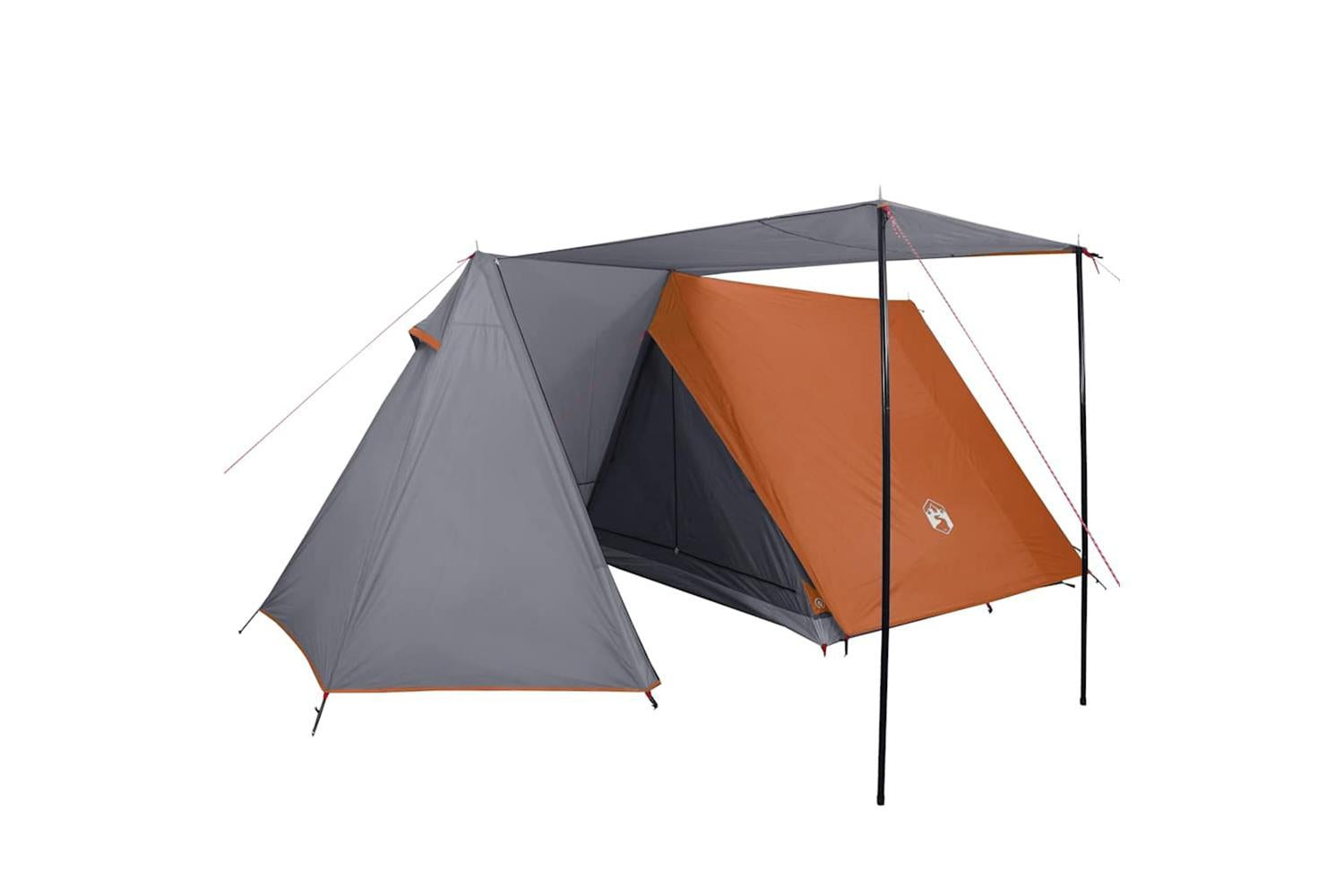 Vidaxl Camping Tent 3-person Grey And Orange Waterproof-4
