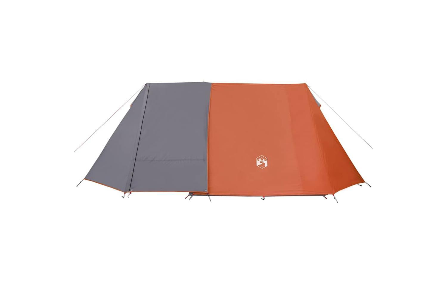 Vidaxl Camping Tent 3-person Grey And Orange Waterproof-6