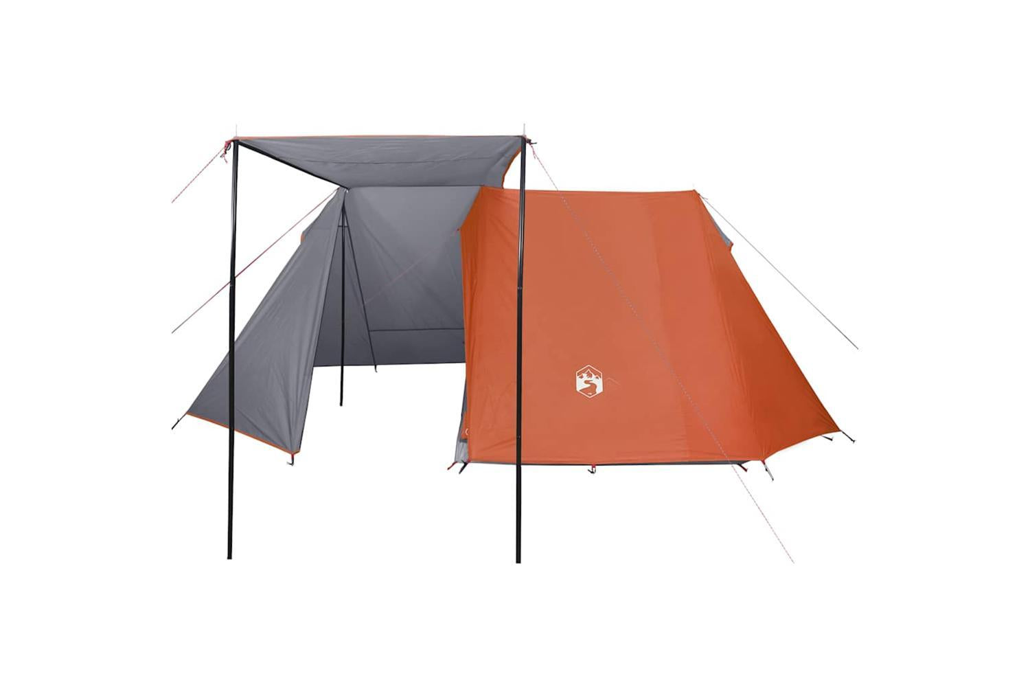 Vidaxl Camping Tent 3-person Grey And Orange Waterproof-7