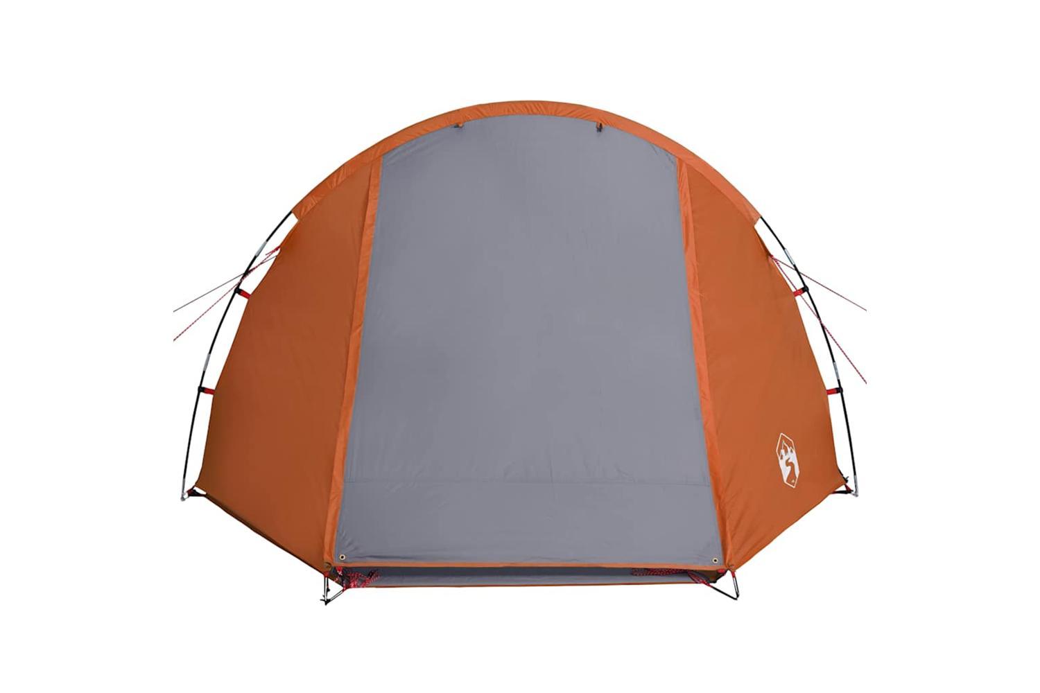 Vidaxl Camping Tent Tunnel 4-person Grey And Orange Waterproof-6
