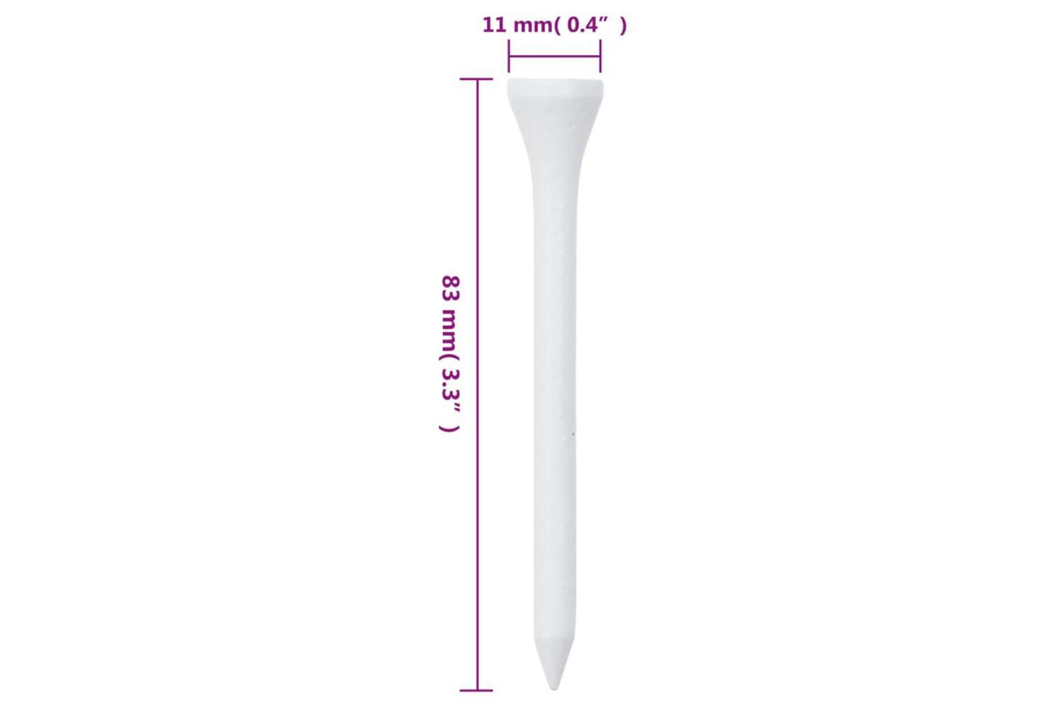 Vidaxl Golf Tees 1000 Pcs White 83 Mm Bamboo-7