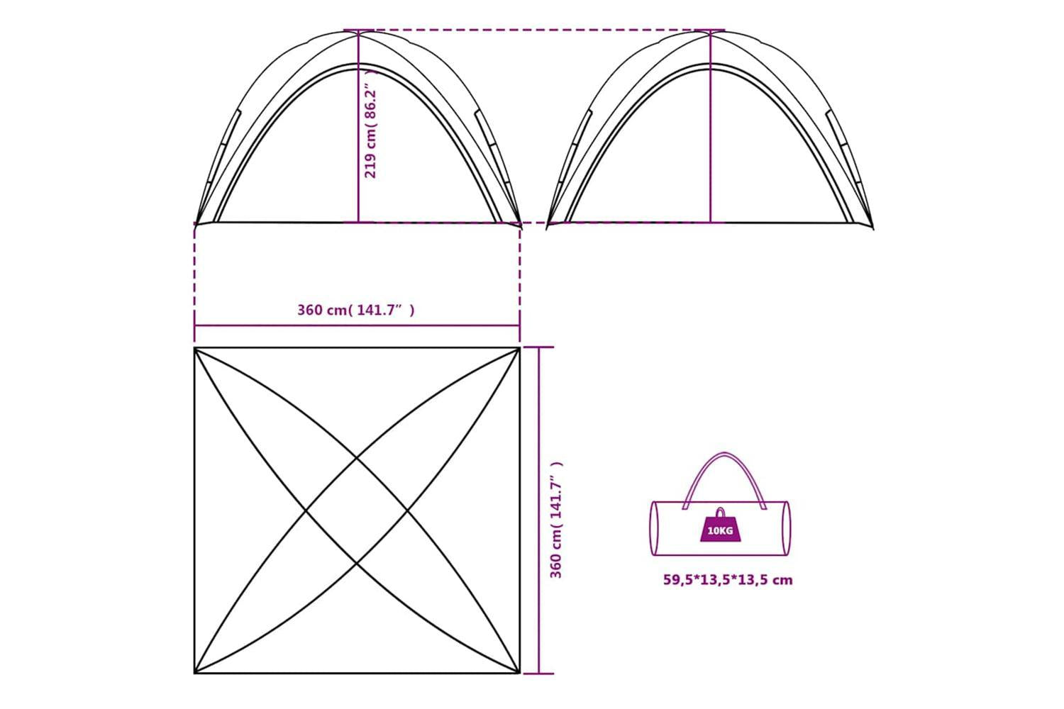 Vidaxl Party Tent White Waterproof-10
