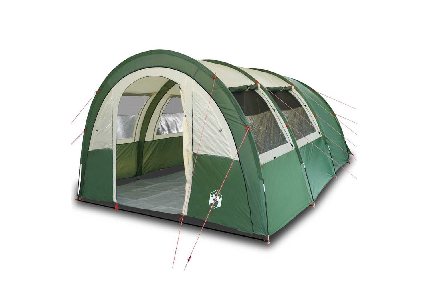 Vidaxl Camping Tent Tunnel 4-person Green Waterproof-2