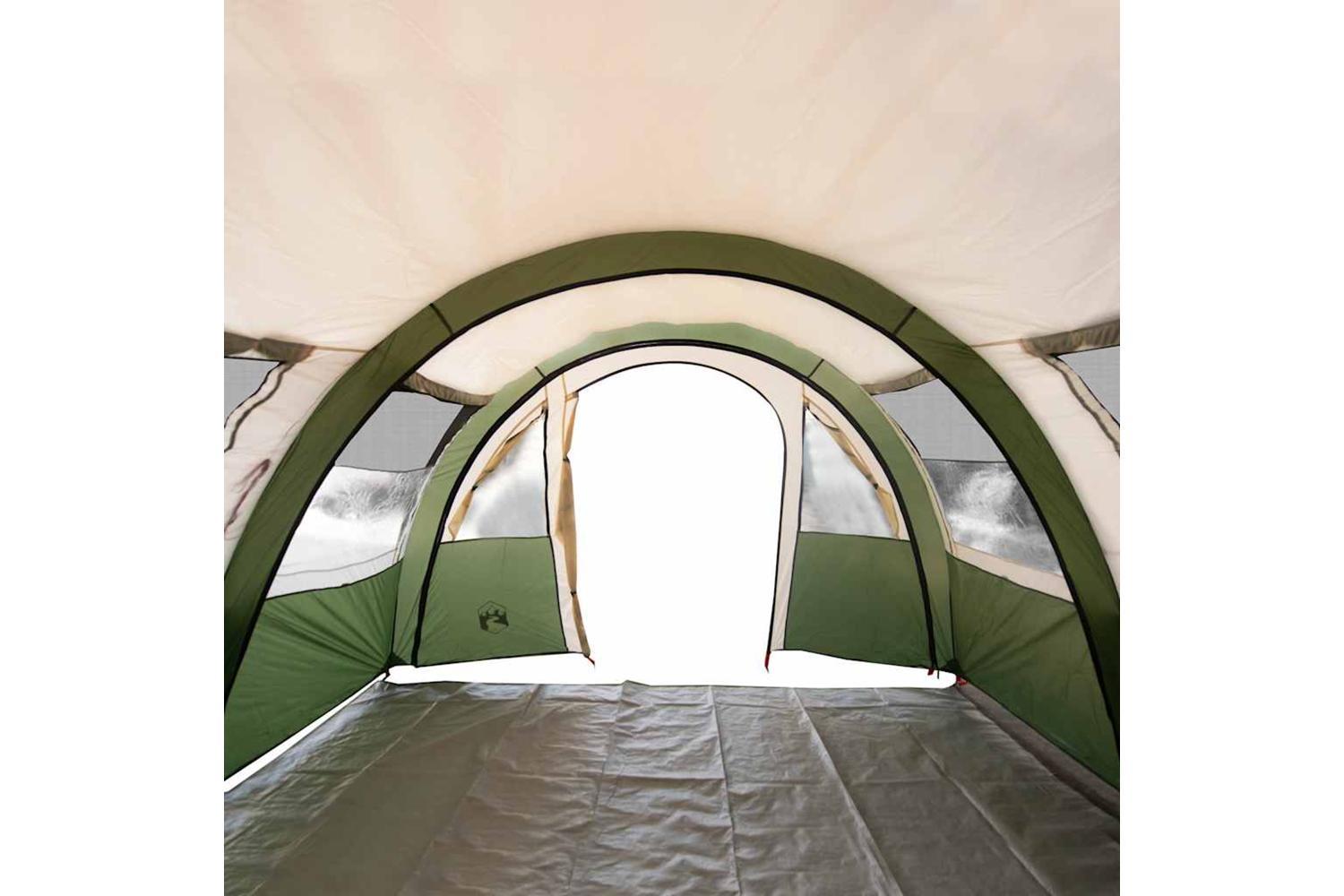 Vidaxl Camping Tent Tunnel 4-person Green Waterproof-10
