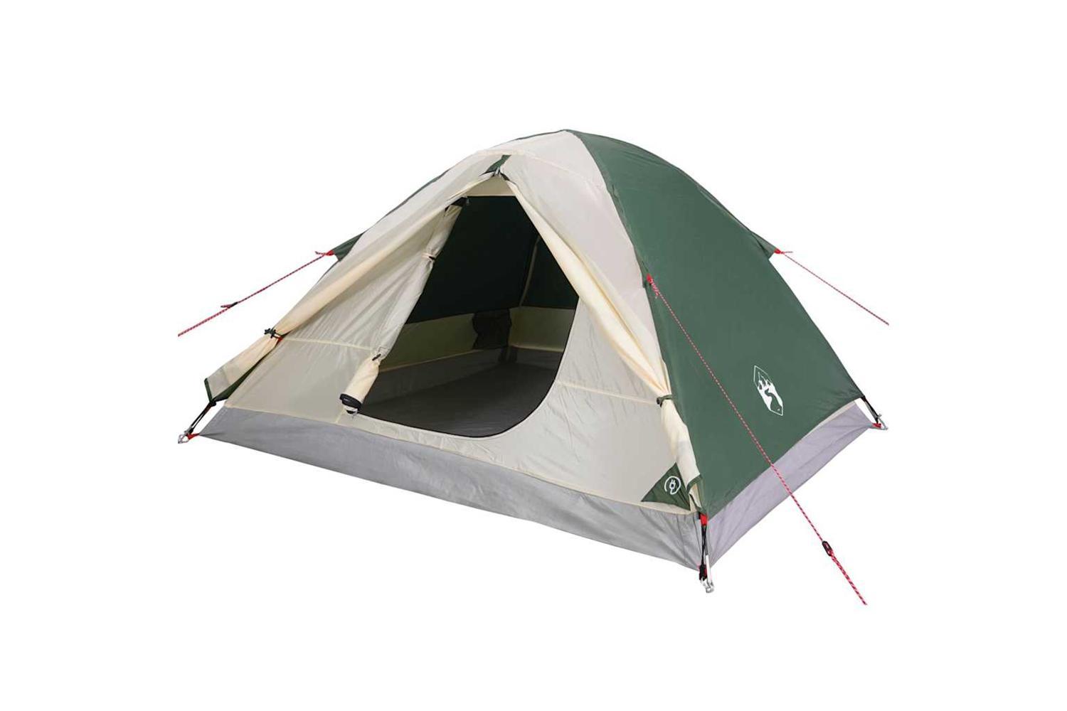 Vidaxl Camping Tent Dome 3-person Green Waterproof-4