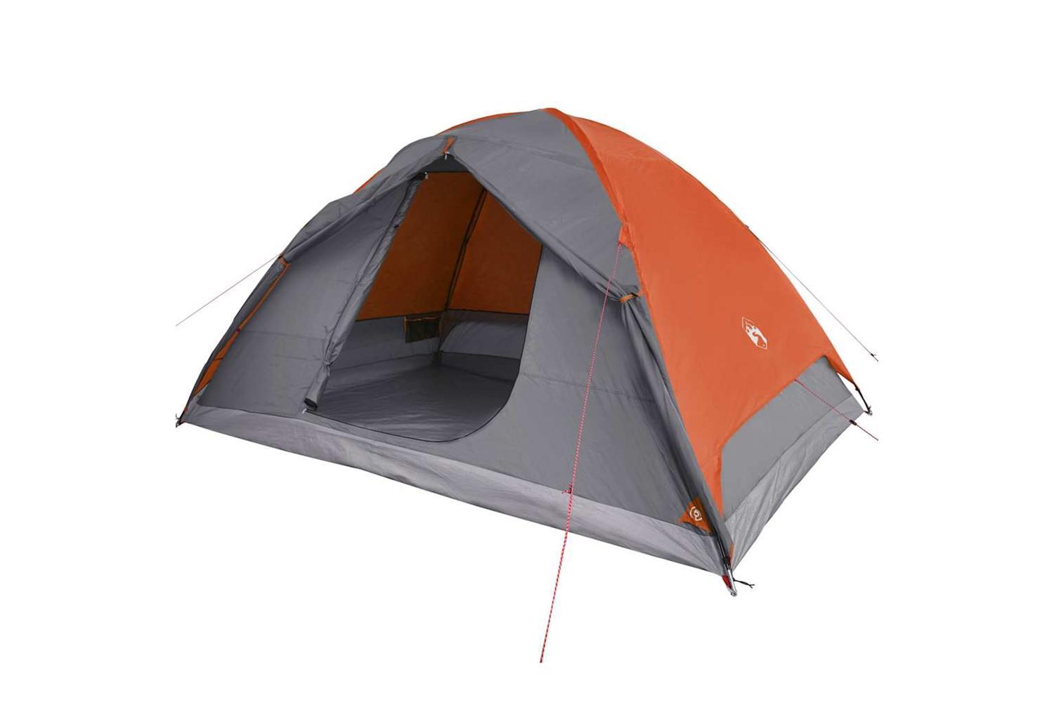 Vidaxl Camping Tent Dome 6-person Orange Waterproof-4