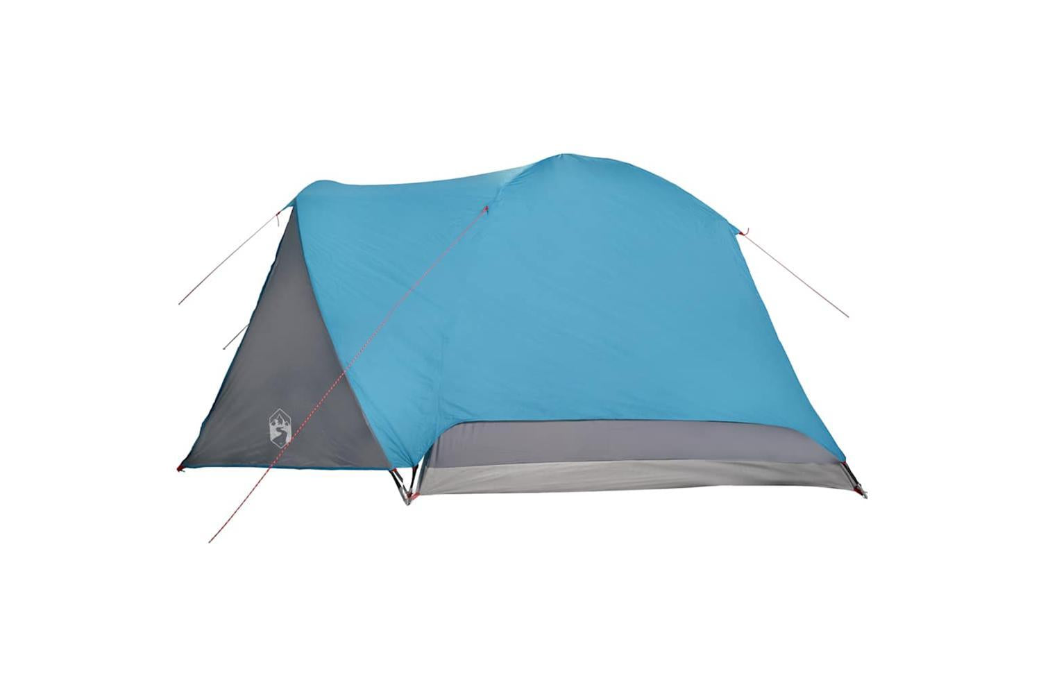 Vidaxl Camping Tent With Porch 4-person Blue Waterproof-9