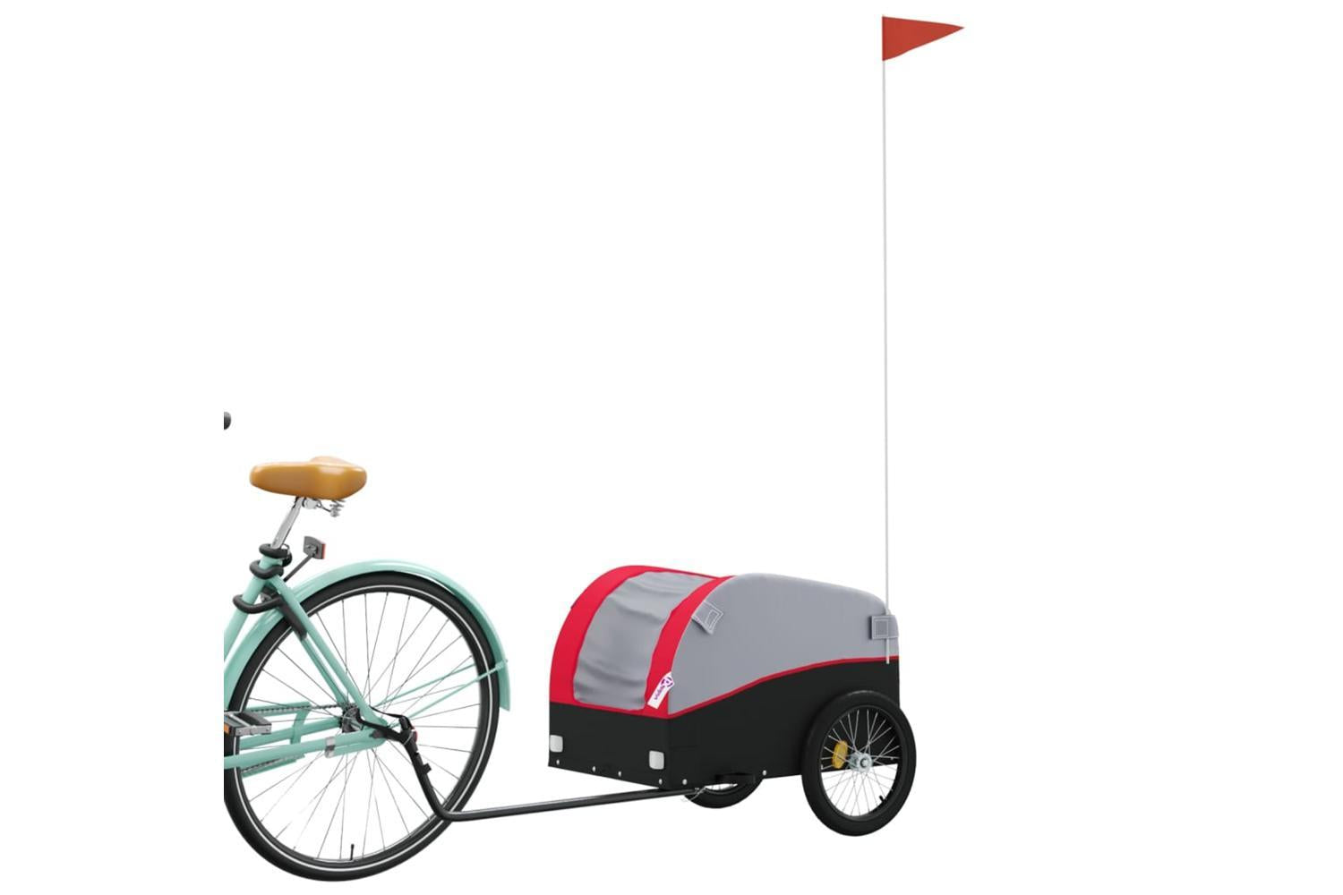 Vidaxl Bike Trailer Black And Red 30 Kg Iron-3