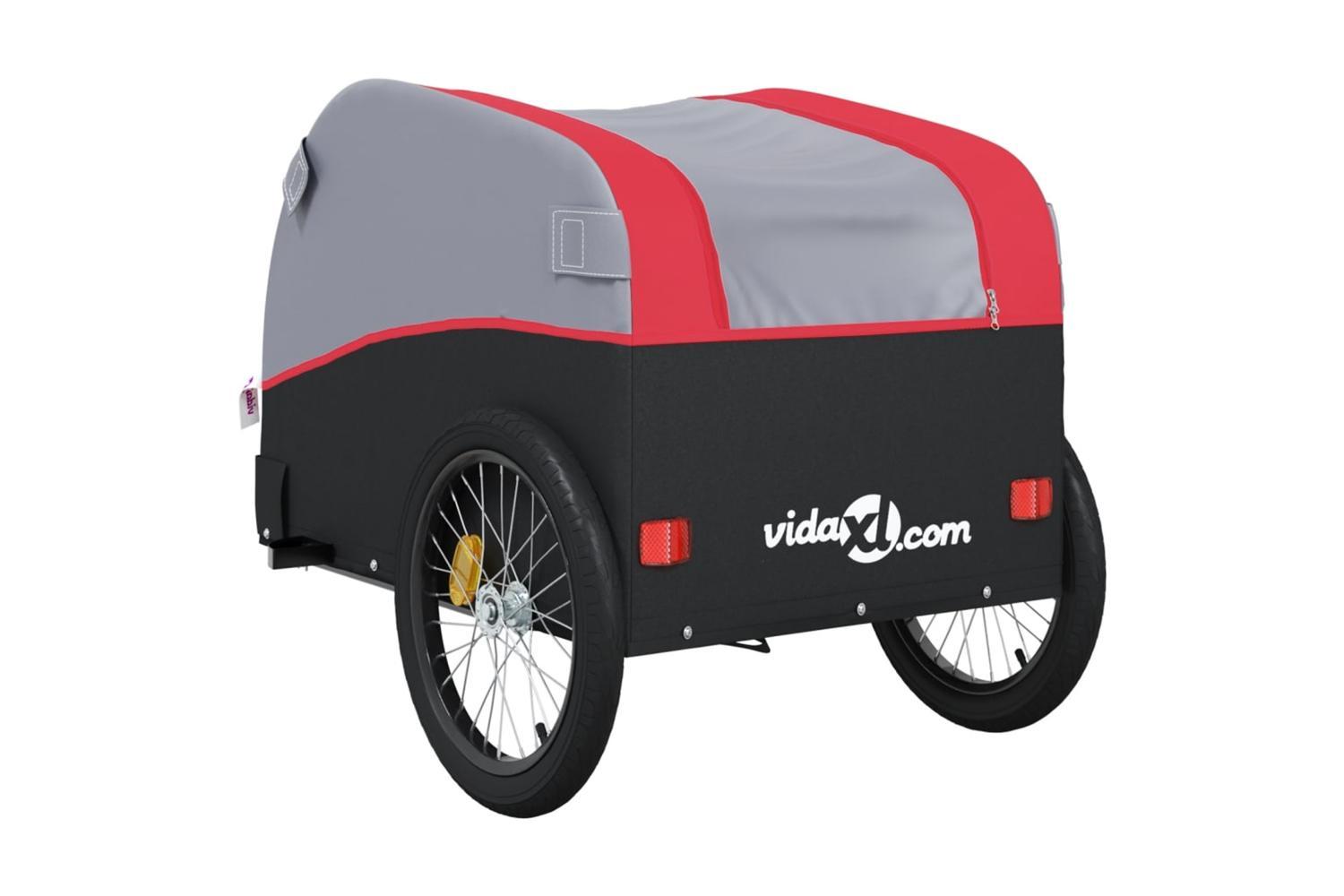 Vidaxl Bike Trailer Black And Red 30 Kg Iron-8