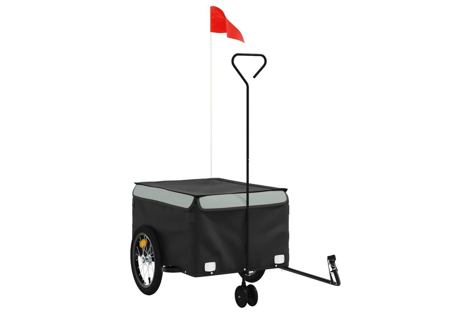Vidaxl Bike Trailer Black And Grey 45 Kg Iron-2