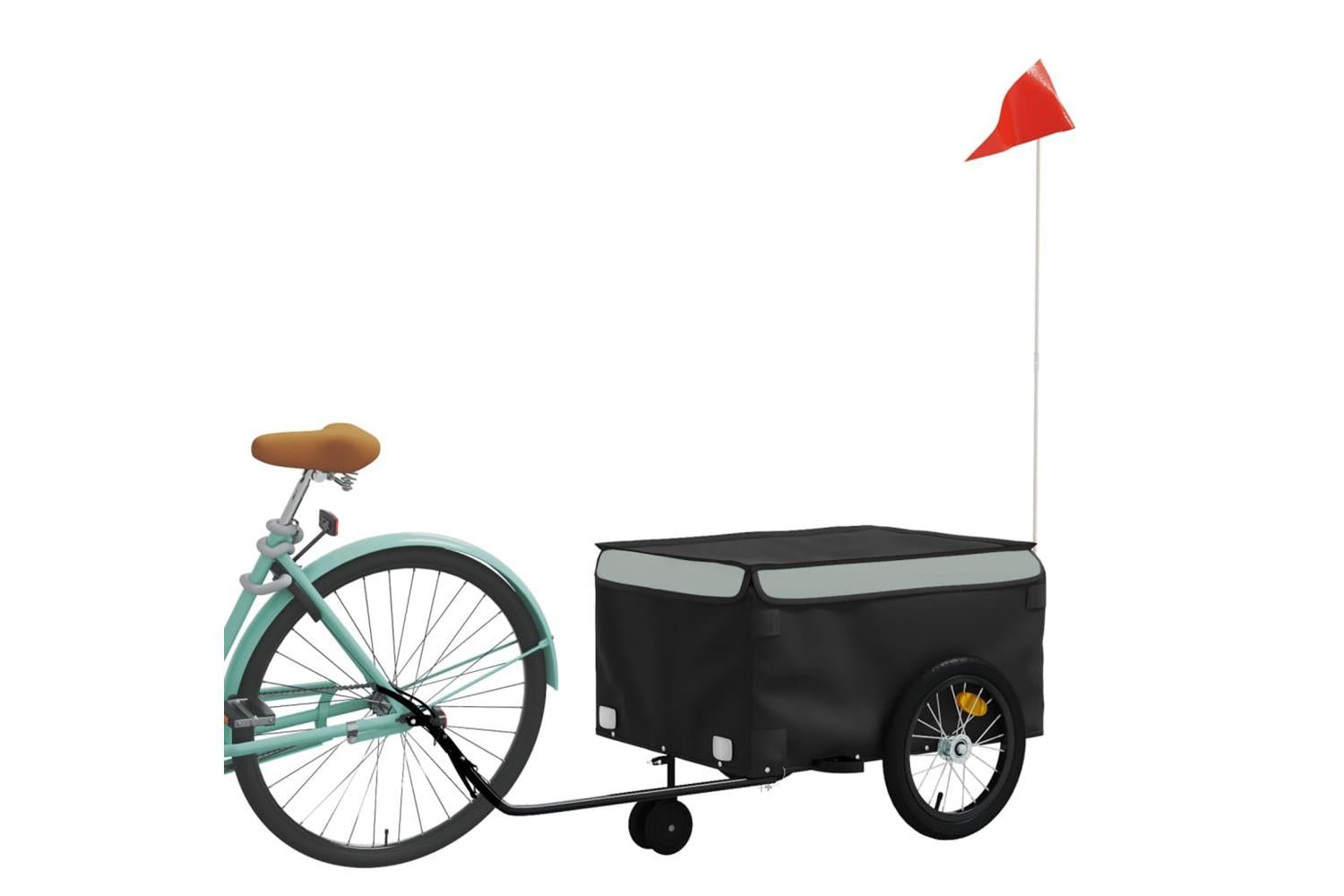 Vidaxl Bike Trailer Black And Grey 45 Kg Iron-3