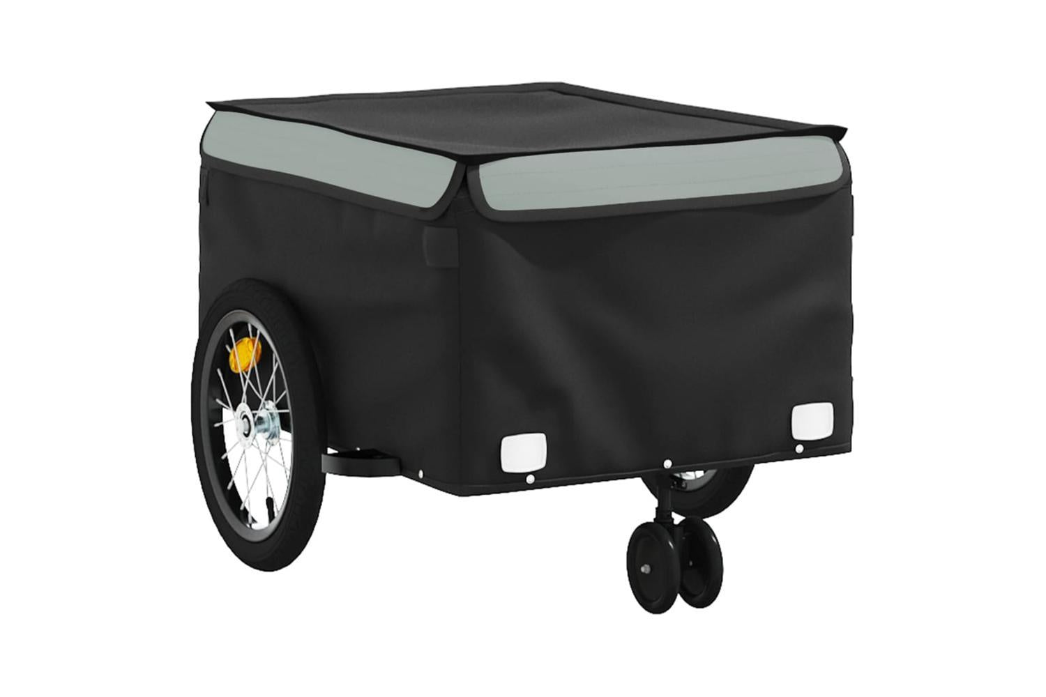 Vidaxl Bike Trailer Black And Grey 45 Kg Iron-4