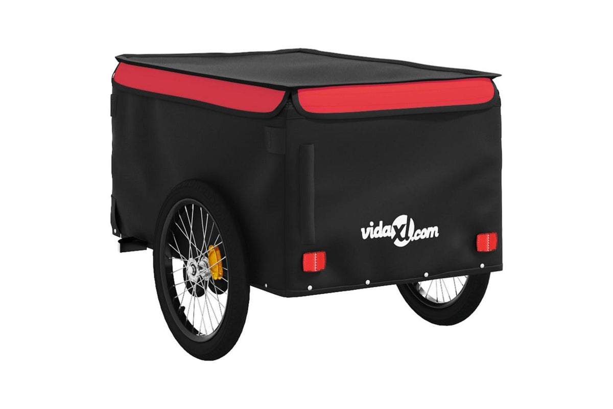 Vidaxl Bike Trailer Black And Red 45 Kg Iron-8