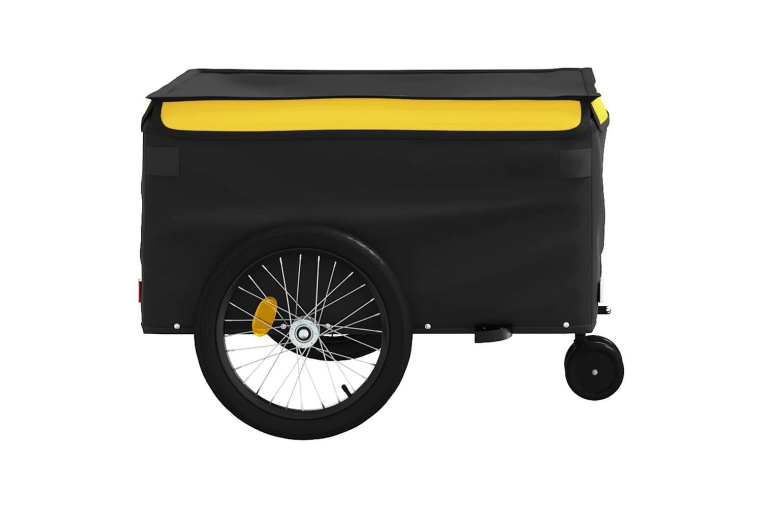 Vidaxl Bike Trailer Black And Yellow 45 Kg Iron-7