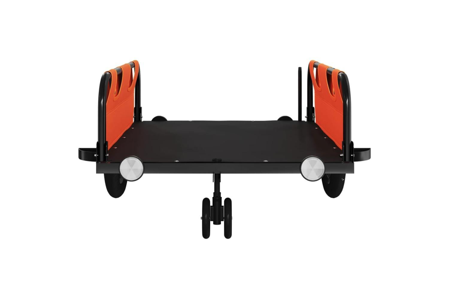 Vidaxl Bike Trailer Orange Oxford Fabric And Iron-5