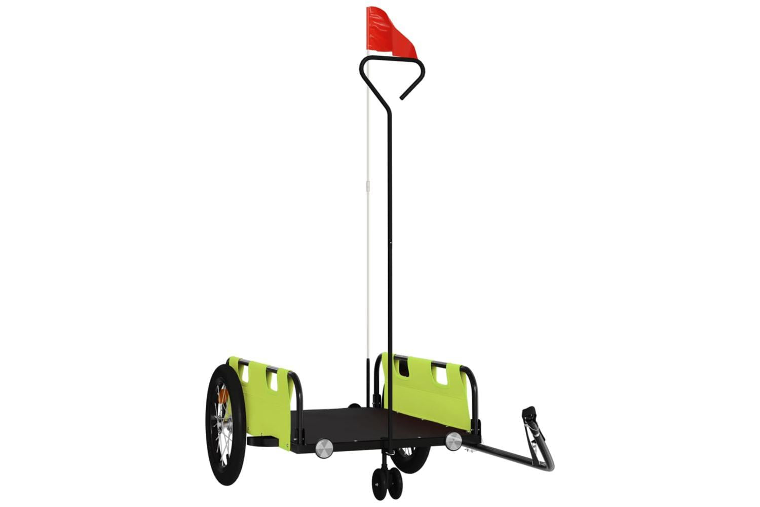Vidaxl Bike Trailer Green Oxford Fabric And Iron