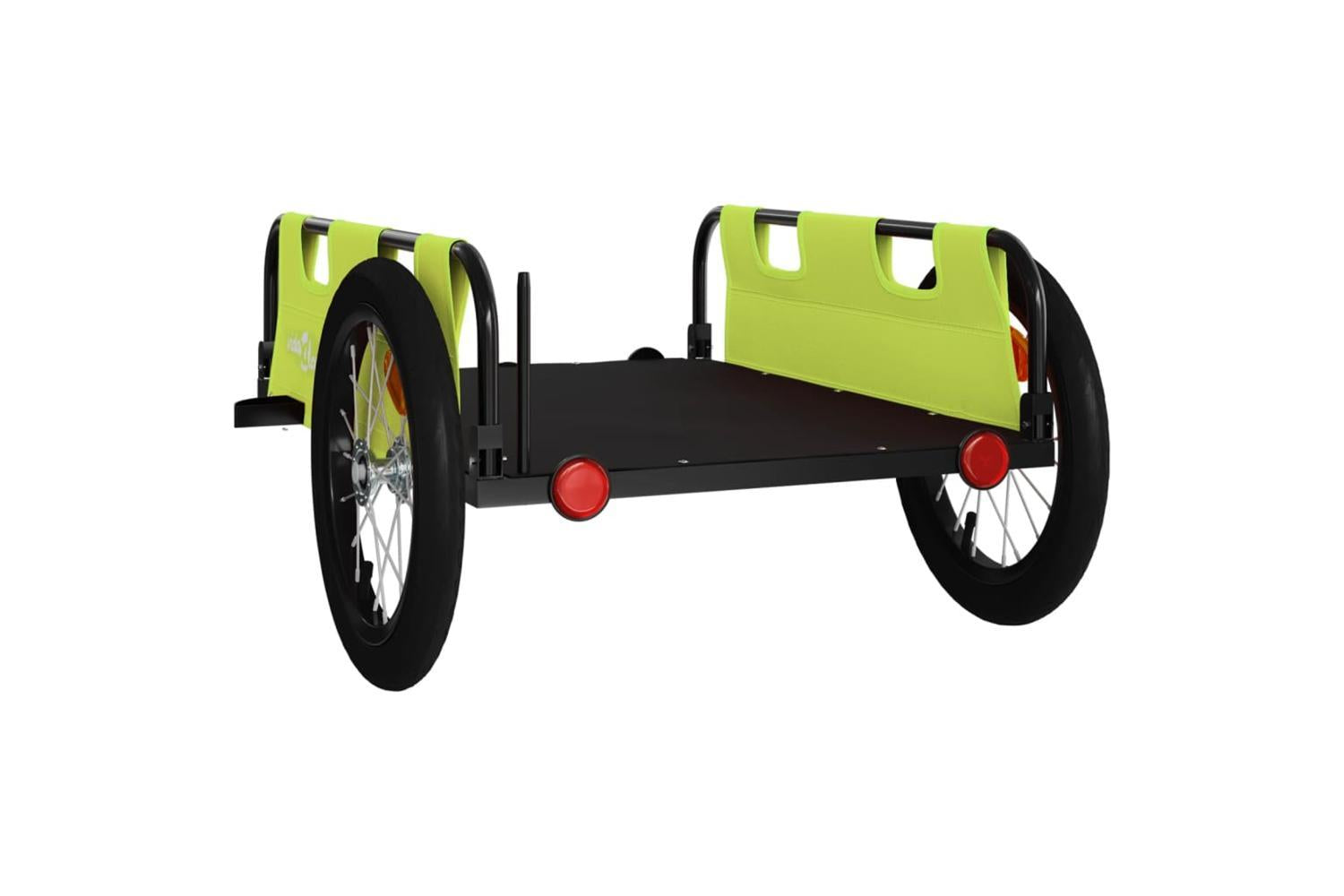 Vidaxl Bike Trailer Green Oxford Fabric And Iron-7