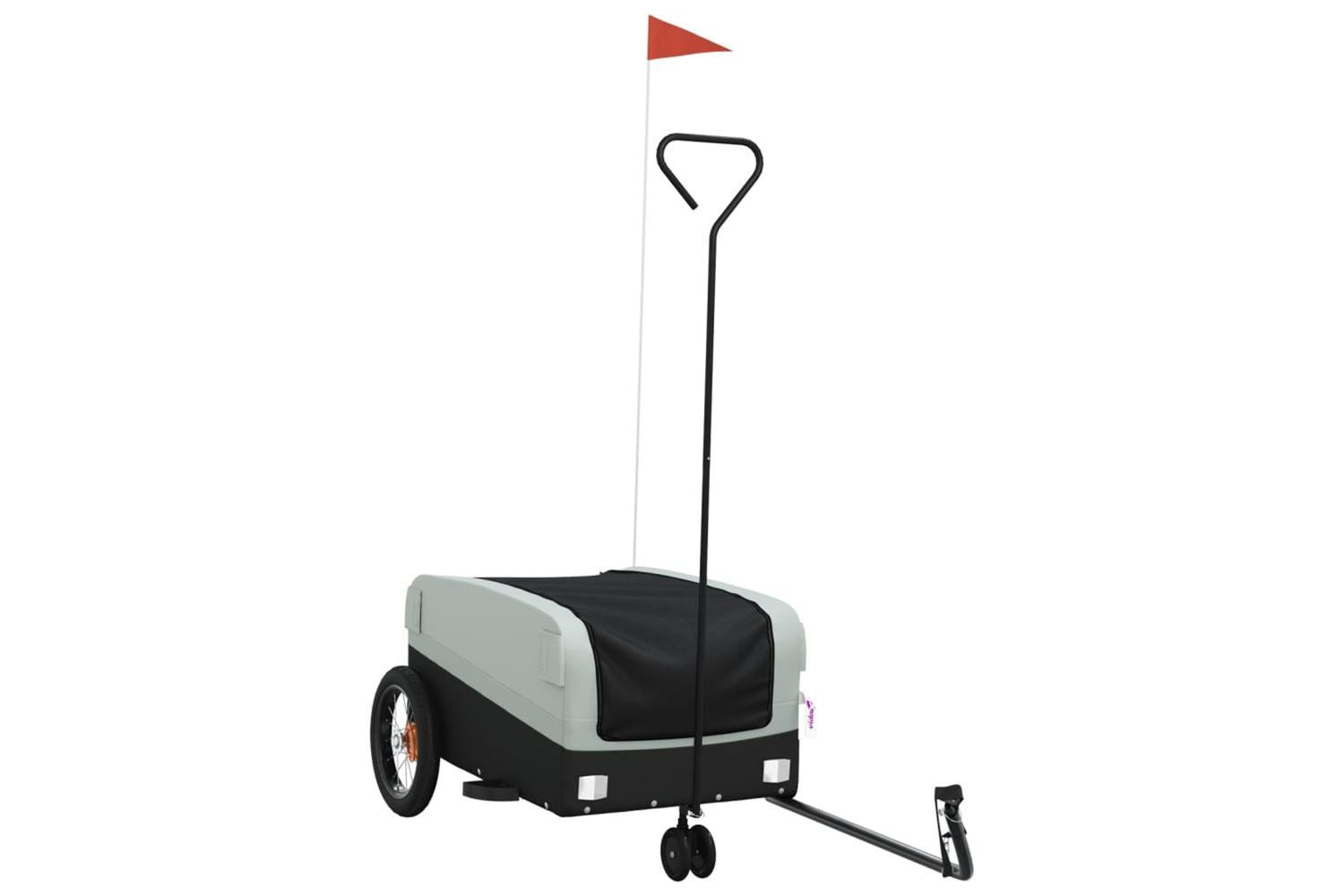 Vidaxl Bike Trailer Black And Grey 30 Kg Iron-2