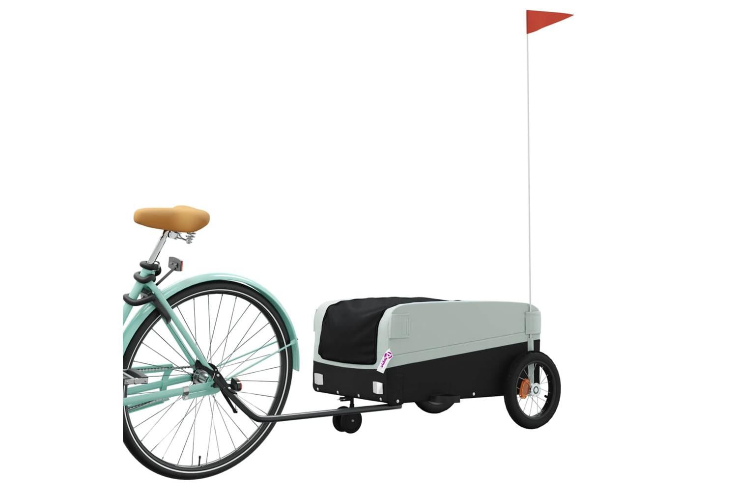 Vidaxl Bike Trailer Black And Grey 30 Kg Iron-3