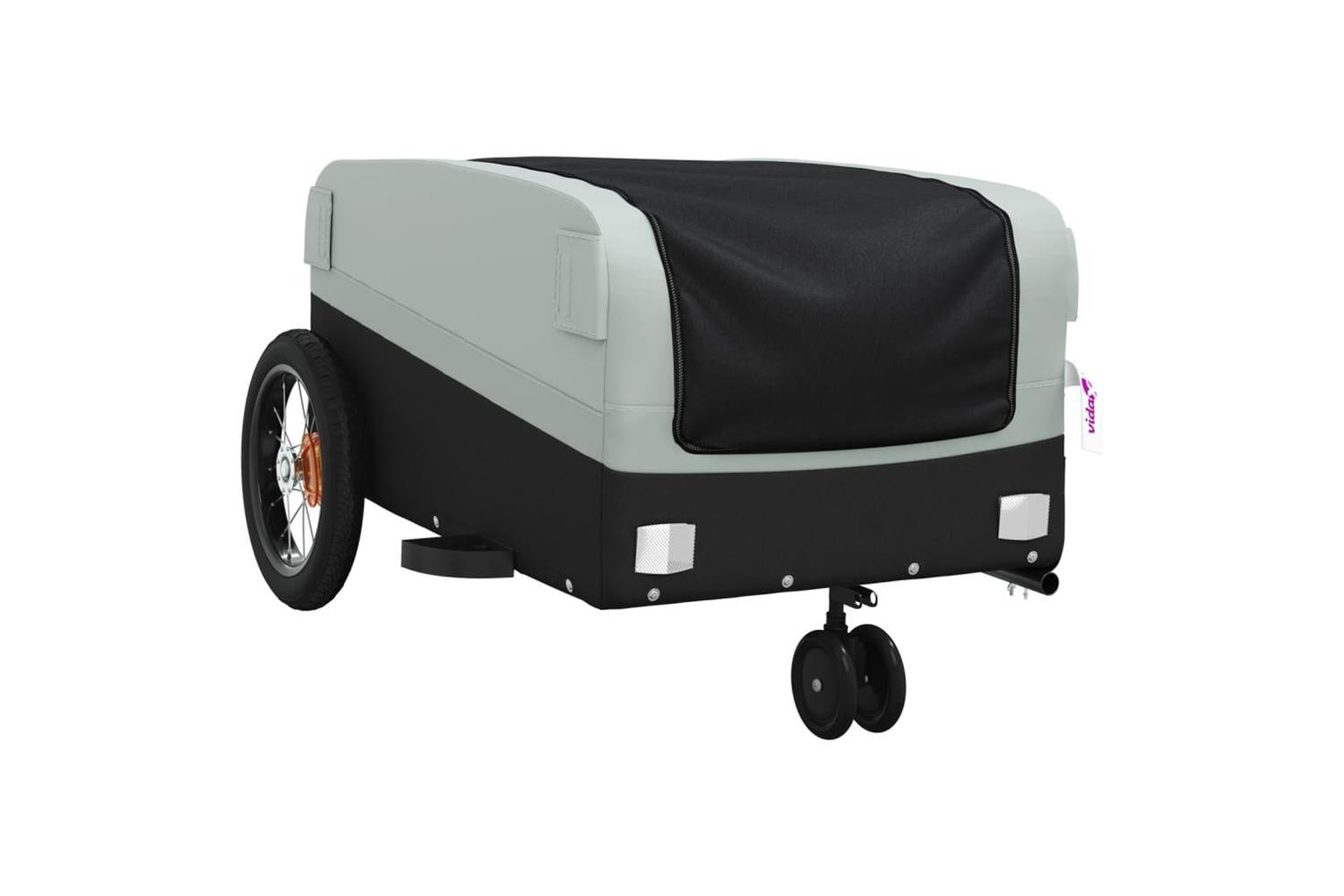 Vidaxl Bike Trailer Black And Grey 30 Kg Iron-4