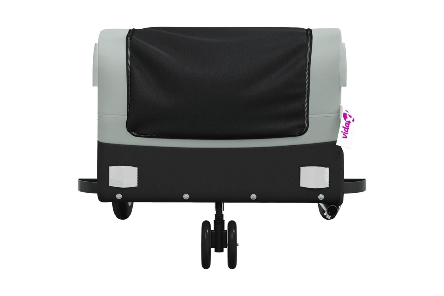 Vidaxl Bike Trailer Black And Grey 30 Kg Iron-6