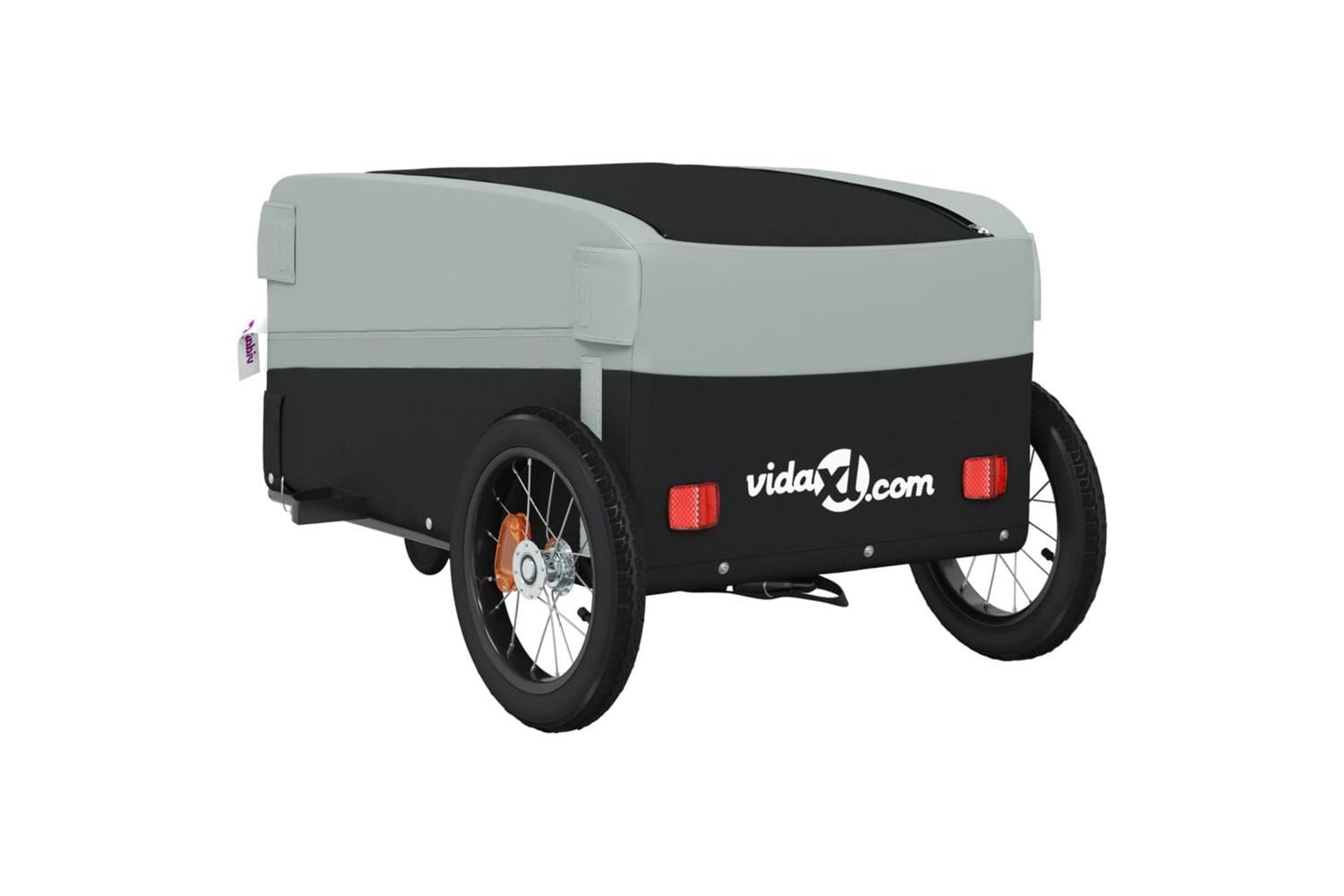 Vidaxl Bike Trailer Black And Grey 30 Kg Iron-8