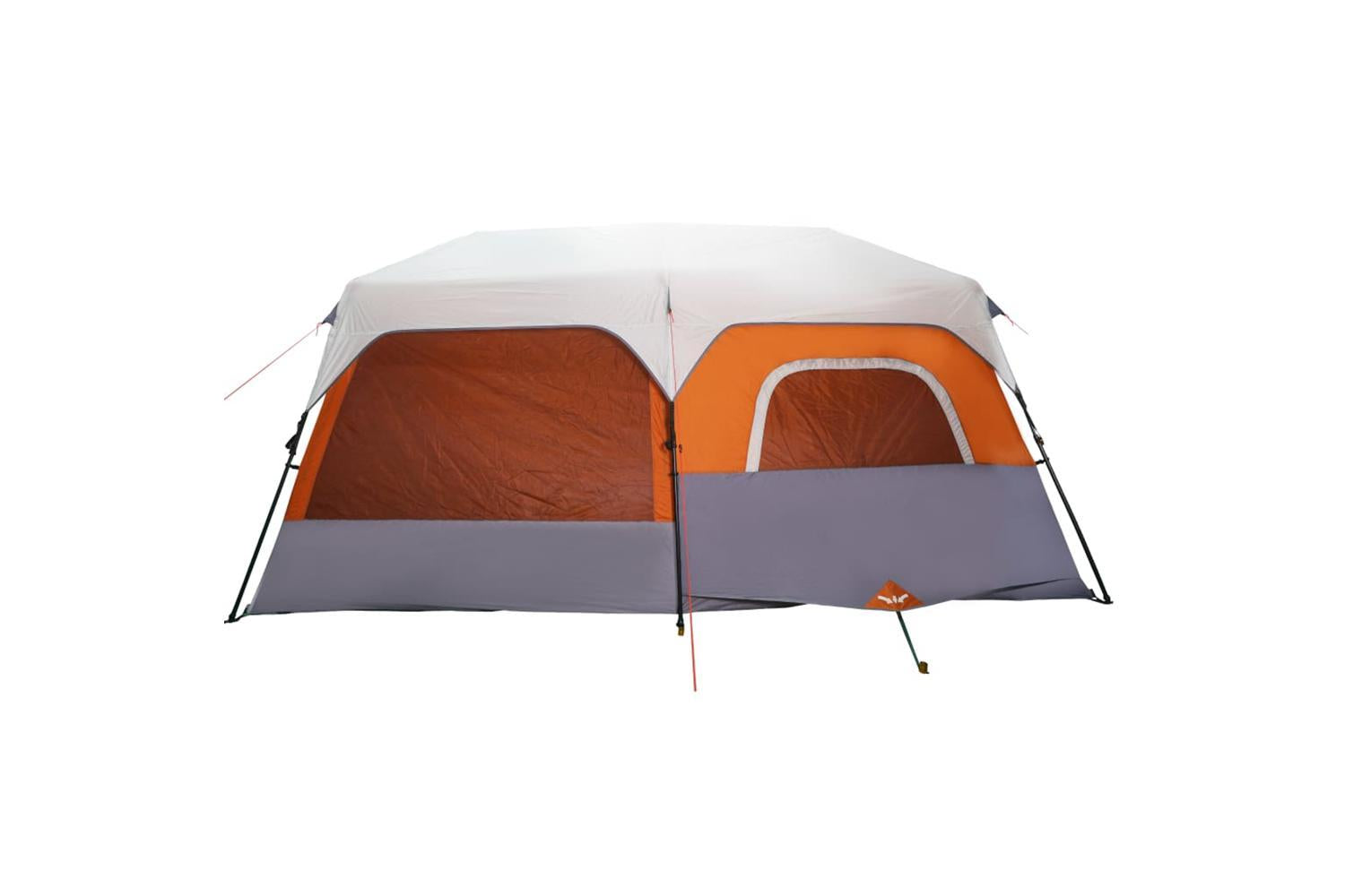 Vidaxl Family Tent With Led 9-person Light Grey And Orange Quick Release-9